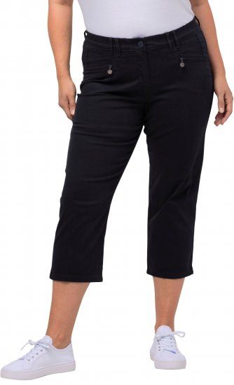 Ulla Popken Mony Stretch Capri Pants Navy - Jeans & Bukser i Store Størrelser – Plus Size - 