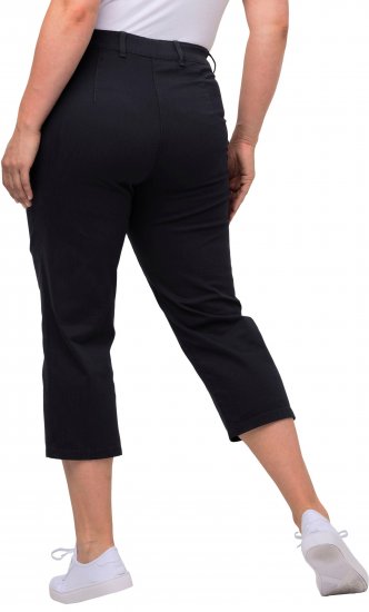 Ulla Popken Mony Stretch Capri Pants Navy - Jeans & Bukser i Store Størrelser – Plus Size - 