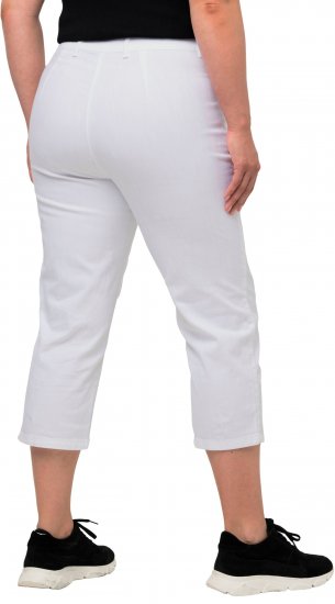 Ulla Popken Mony Stretch Capri Pants Snow White - Jeans & Bukser i Store Størrelser – Plus Size - 