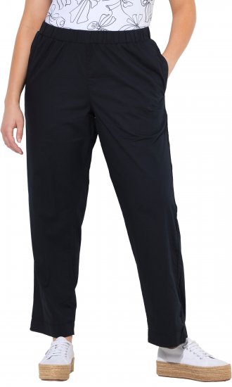 Ulla Popken Wide Leg Ruby Fit Stretch Chino Pants Navy - Jeans & Bukser i Store Størrelser – Plus Size - 