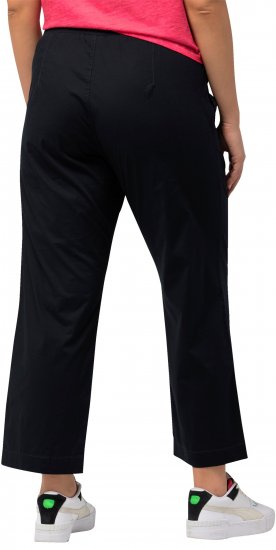Ulla Popken Wide Leg Ruby Fit Stretch Chino Pants Dark Teal - Jeans & Bukser i Store Størrelser – Plus Size - 