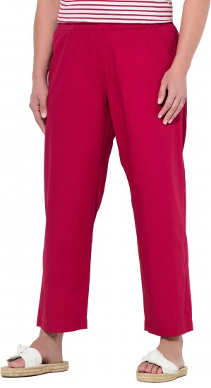 Ulla Popken Wide Leg Ruby Fit Stretch Chino Pants Salsa - Jeans & Bukser i Store Størrelser – Plus Size - 