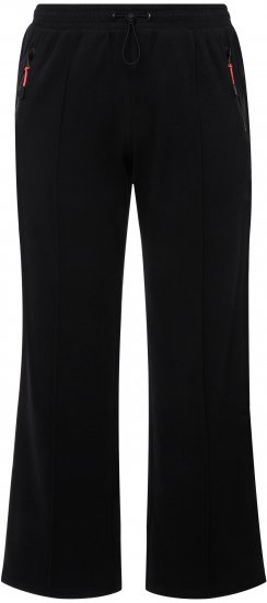 Ulla Popken Holo Detail Sweatpants Black - Jeans & Bukser i Store Størrelser – Plus Size - 