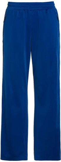 Ulla Popken Snap Placket Side Seam Wide Leg Recycled Polyester Knit Joggers Blue - Jeans & Bukser i Store Størrelser – Plus Size - 