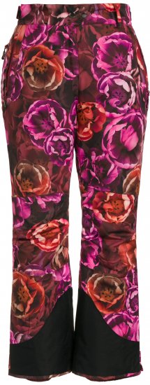 Ulla Popken Hyprar Rose Print Fully Lined Ski Pants Orange - Jeans & Bukser i Store Størrelser – Plus Size - Jeans & bukser, EU 42-70
