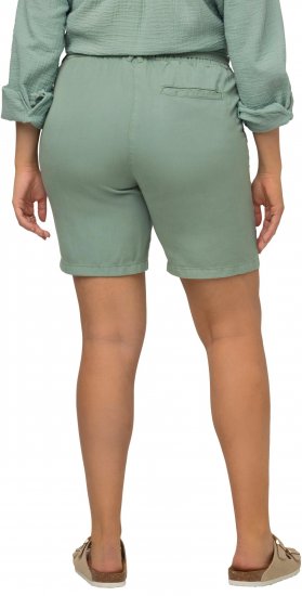 Ulla Popken Tie Belt Lyocell Shorts Moss Green - Jeans & Bukser i Store Størrelser – Plus Size - 