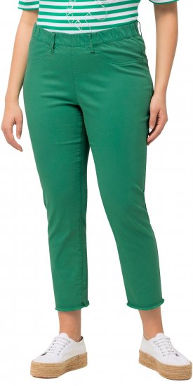 Ulla Popken Stretch Blend Bengaline Pants Emerald Green - Jeans & Bukser i Store Størrelser – Plus Size - 