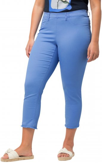 Ulla Popken Stretch Blend Bengaline Pants Blue - Jeans & Bukser i Store Størrelser – Plus Size - Jeans & bukser, EU 42-70