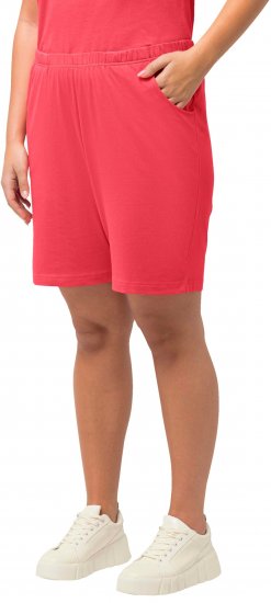 Ulla Popken Stretch Knit Bermuda Shorts Red - Jeans & Bukser i Store Størrelser – Plus Size - 