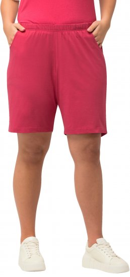 Ulla Popken Stretch Knit Bermuda Shorts Red - Jeans & Bukser i Store Størrelser – Plus Size - 