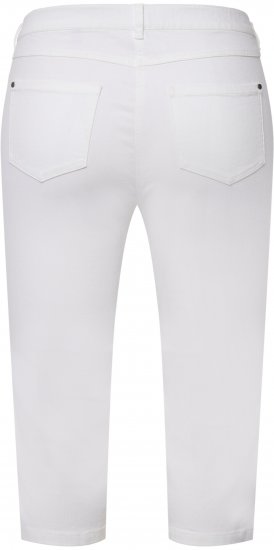 Ulla Popken Basic Capri Sarah Fit Jeans Snow White - Jeans & Bukser i Store Størrelser – Plus Size - 