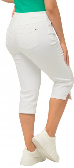 Ulla Popken Basic Capri Sarah Fit Jeans Snow White - Jeans & Bukser i Store Størrelser – Plus Size - 