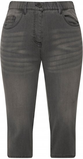 Ulla Popken Basic Capri Sarah Fit Jeans Gray - Jeans & Bukser i Store Størrelser – Plus Size - 