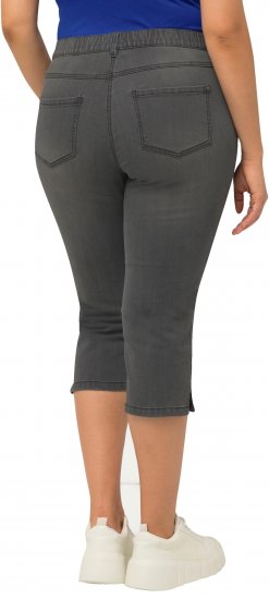 Ulla Popken Basic Capri Sarah Fit Jeans Gray - Jeans & Bukser i Store Størrelser – Plus Size - 