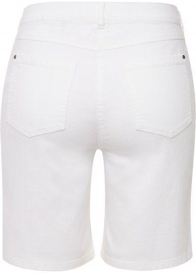 Ulla Popken Basic Denim Mandy Bermuda Shorts Snow White - Jeans & Bukser i Store Størrelser – Plus Size - 