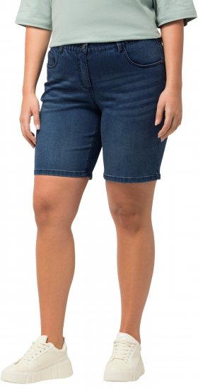 Ulla Popken Basic Denim Mandy Bermuda Shorts Light Blue Denim - Jeans & Bukser i Store Størrelser – Plus Size - 