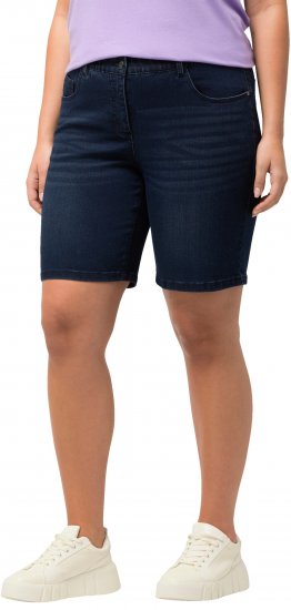Ulla Popken Basic Denim Mandy Bermuda Shorts Blue Denim - Jeans & Bukser i Store Størrelser – Plus Size - 