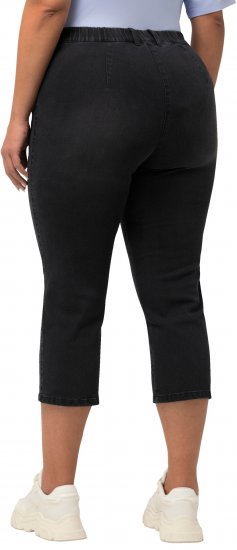 Ulla Popken Cropped Stretch Blend Mony Jeans Black - Jeans & Bukser i Store Størrelser – Plus Size - 