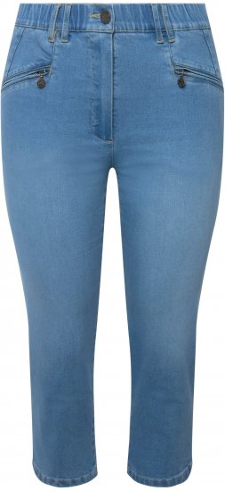Ulla Popken Cropped Stretch Blend Mony Jeans Blue - Jeans & Bukser i Store Størrelser – Plus Size - 