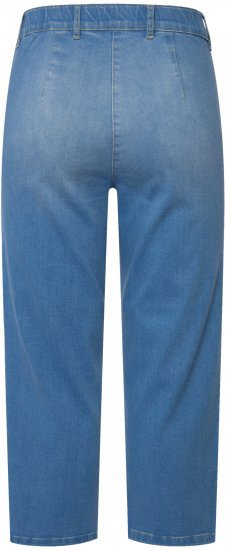 Ulla Popken Cropped Stretch Blend Mony Jeans Blue - Jeans & Bukser i Store Størrelser – Plus Size - 