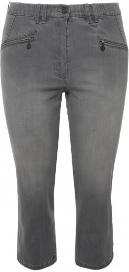 Ulla Popken Cropped Stretch Blend Mony Jeans Denim Blue - Jeans & Bukser i Store Størrelser – Plus Size - 