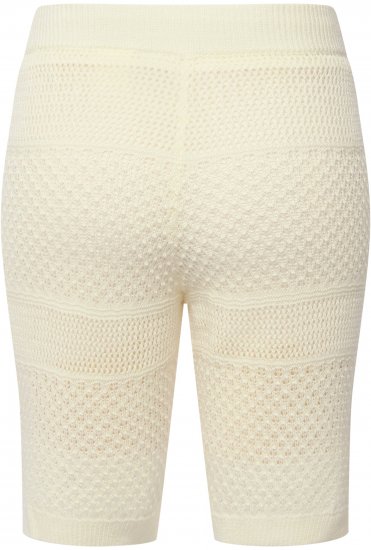 Ulla Popken Crochet Bermuda Layered Look Shorts White - Jeans & Bukser i Store Størrelser – Plus Size - 