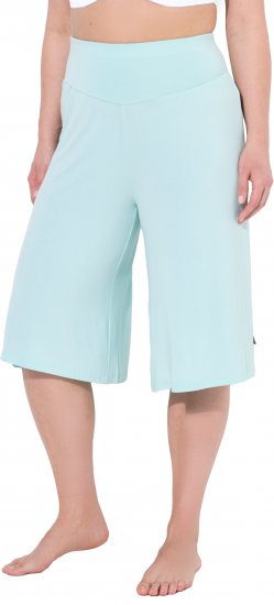 Ulla Popken Wide Leg Flared Bermuda Shorts Blue - Jeans & Bukser i Store Størrelser – Plus Size - 