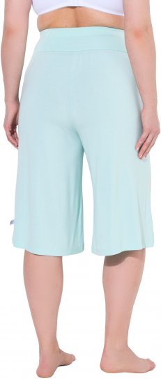 Ulla Popken Wide Leg Flared Bermuda Shorts Blue - Jeans & Bukser i Store Størrelser – Plus Size - 