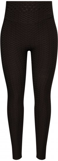 Ulla Popken Textured High Waisted Leggings Grey - Jeans & Bukser i Store Størrelser – Plus Size - 