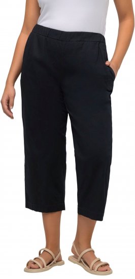 Ulla Popken Cropped Ruby Fit Pants Navy - Jeans & Bukser i Store Størrelser – Plus Size - 