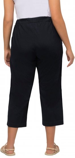 Ulla Popken Cropped Ruby Fit Pants Navy - Jeans & Bukser i Store Størrelser – Plus Size - 