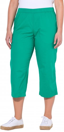Ulla Popken Cropped Ruby Fit Pants Emerald Green - Jeans & Bukser i Store Størrelser – Plus Size - 