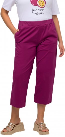 Ulla Popken Cropped Ruby Fit Pants Magnolia Red - Jeans & Bukser i Store Størrelser – Plus Size - 