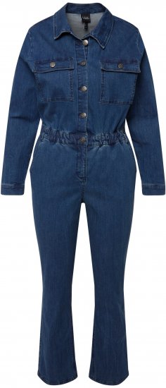 Ulla Popken Denim Boiler Suit Blue Denim - Jeans & Bukser i Store Størrelser – Plus Size - 