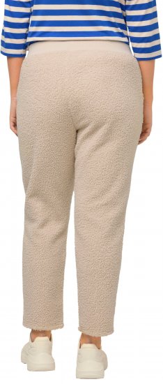 Ulla Popken Teddy Fleece Knee Patch Pants Beige - Jeans & Bukser i Store Størrelser – Plus Size - Jeans & bukser, EU 42-70