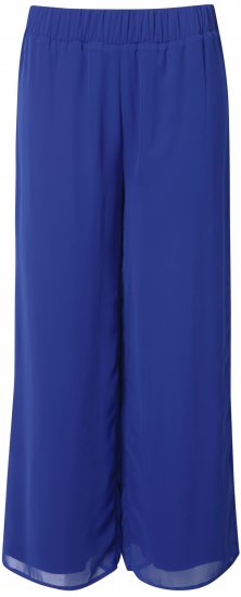 Ulla Popken Layered Chiffon Wide Leg Pants Blue - Jeans & Bukser i Store Størrelser – Plus Size - Jeans & bukser, EU 42-70