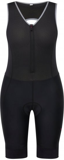 Ulla Popken Padded Cycling Zip Front Bodysuit Black - Jeans & Bukser i Store Størrelser – Plus Size - Jeans & bukser, EU 42-70