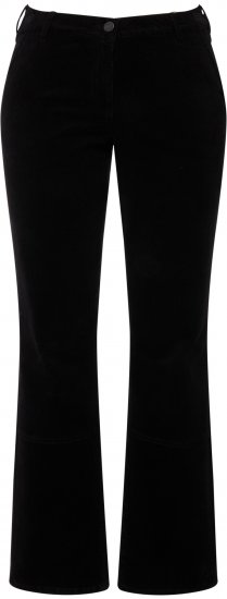 Ulla Popken Mandy Corduroy Pants Black - Jeans & Bukser i Store Størrelser – Plus Size - 