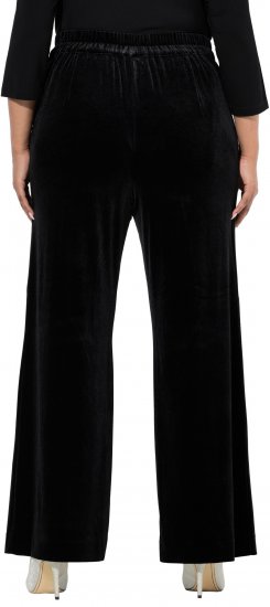 Ulla Popken Velvet Suit Pants Black - Jeans & Bukser i Store Størrelser – Plus Size - 