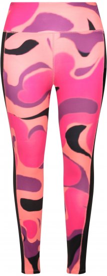 Ulla Popken Abstract Print Quick Dry Leggings Purple - Jeans & Bukser i Store Størrelser – Plus Size - Jeans & bukser, EU 42-70