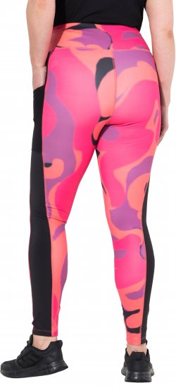 Ulla Popken Abstract Print Quick Dry Leggings Purple - Jeans & Bukser i Store Størrelser – Plus Size - Jeans & bukser, EU 42-70