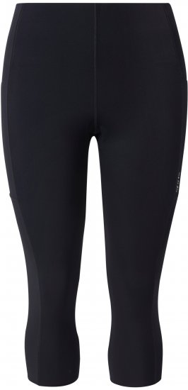 Ulla Popken Cropped Sports Leggings Black - Jeans & Bukser i Store Størrelser – Plus Size - 