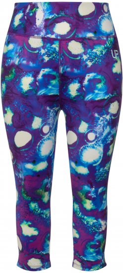Ulla Popken Neon Bubble Quick Dry Leggings Blue - Jeans & Bukser i Store Størrelser – Plus Size - Jeans & bukser, EU 42-70