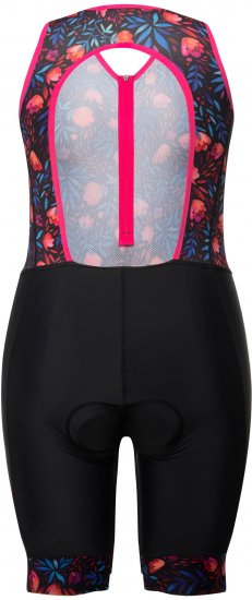 Ulla Popken Functional Padded Zip Front Cycling Leotard Black - Jeans & Bukser i Store Størrelser – Plus Size - 