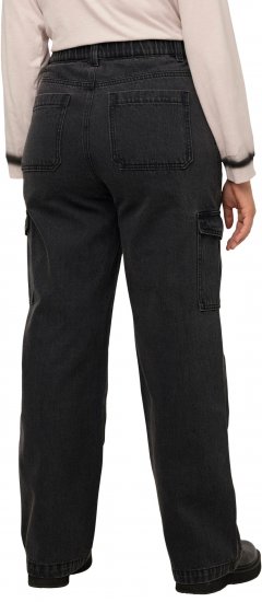 Ulla Popken Mandy Cargo Jeans Black - Jeans & Bukser i Store Størrelser – Plus Size - 
