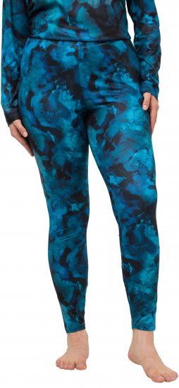 Ulla Popken Ink Print Functional Ski Leggings Blue - Jeans & Bukser i Store Størrelser – Plus Size - 