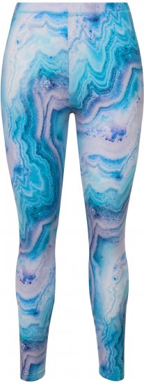 Ulla Popken Marble Ski Leggings Blue - Jeans & Bukser i Store Størrelser – Plus Size - 