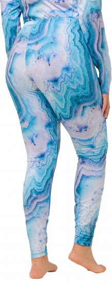Ulla Popken Marble Ski Leggings Blue - Jeans & Bukser i Store Størrelser – Plus Size - 