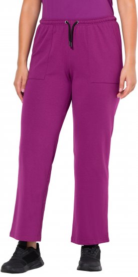 Ulla Popken Straight Leg Joggers Purple - Jeans & Bukser i Store Størrelser – Plus Size - 