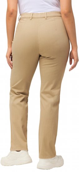 Ulla Popken Mony Tapered Leg Zip Pocket Pants Dark Putty - Jeans & Bukser i Store Størrelser – Plus Size - 